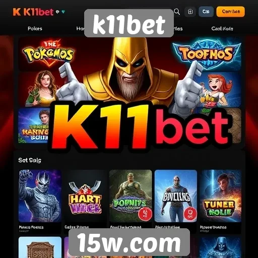 Variedade de jogos disponíveis no k11bet